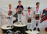 Naši mladí karatisté měli úspěch na 2. kole Krajské ligy karate v Č. Budějovicích